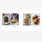 Inspired by "American Grown: The Story Of The White House Kitchen Garden And Gardens Across America," a cookbook spread highlights four dishes: collard greens, linguine with mushroom-bacon sauce, two sweet potato types, and sweet potato quick bread.
