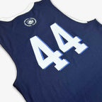 The Obama Presidential Center Home Court Youth Jersey in navy features large white 44 numerals on the back, a white logo and text near the collar, and is part of the exclusive Home Court collection.