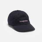 The Obama Presidential Center Imagination Cap is a black baseball cap featuring "imagination" embroidered in white lowercase letters on the front, making it a standout piece of Obama Foundation merchandise.