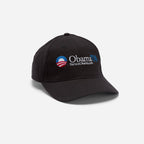 The Official Obama 2008 Campaign Hat - Black features "Obama 08" and BarackObama.com with the campaign logo on the front—ideal for anyone collecting Obama campaign memorabilia.